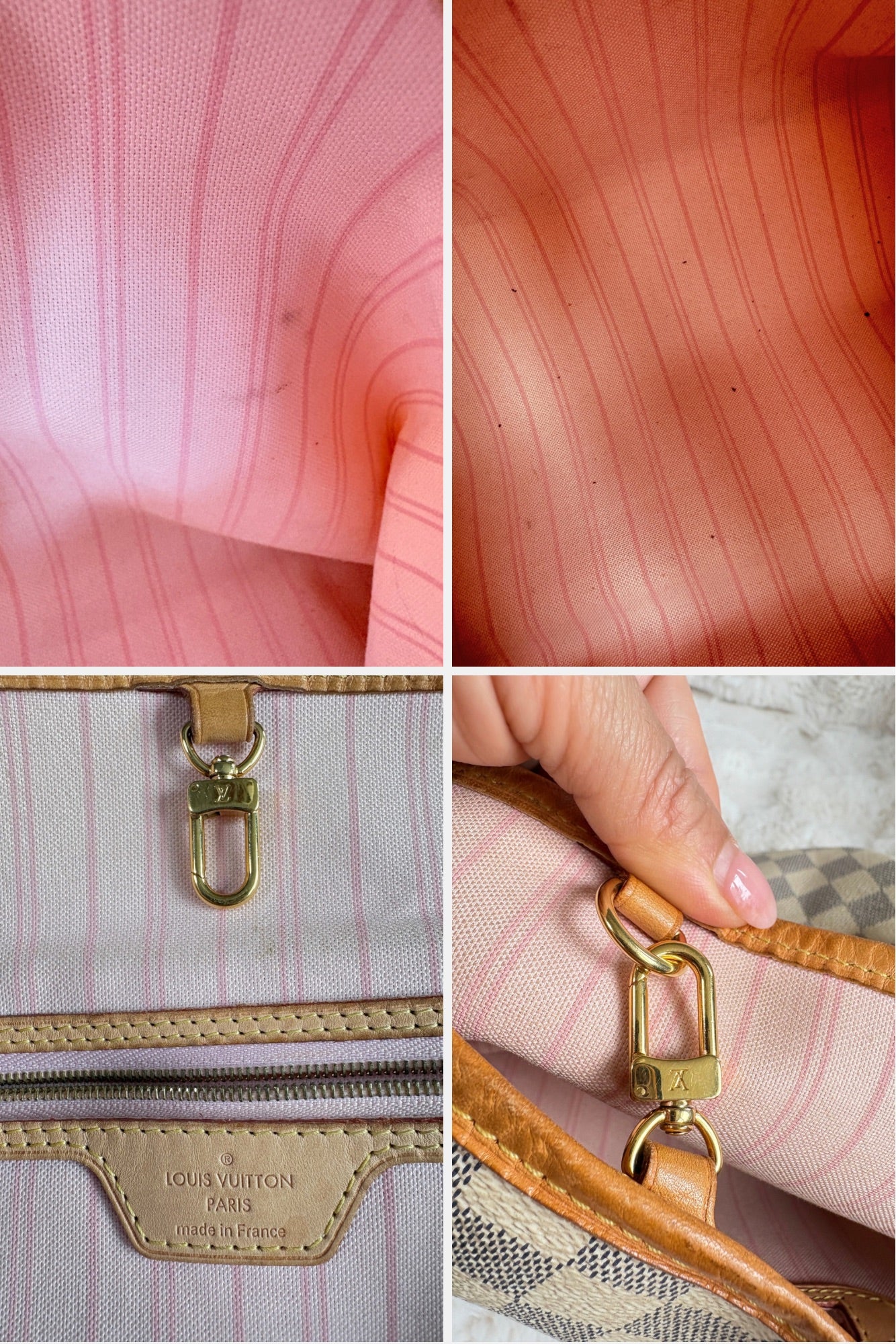 -Sold- Louis Vuitton Delightful MM Damier Azur „Rose Ballerine“ – Hobo Bag