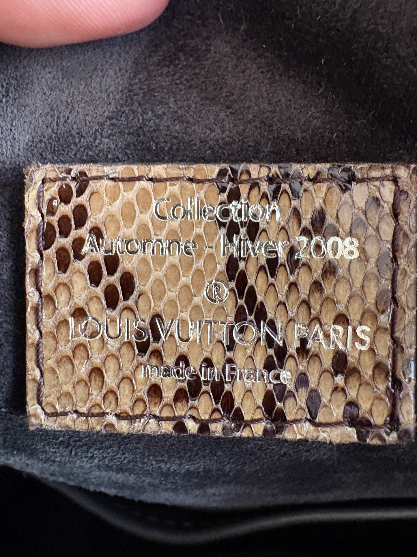 -Sold- Louis Vuitton Whisper Python
Collection Automne / Hiver 2008
