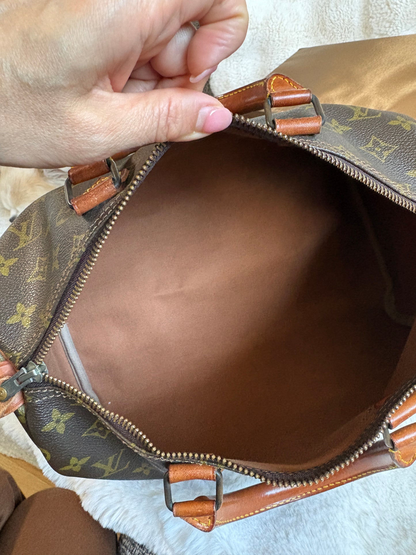 -Sold- Louis Vuitton Speedy 30 Vintage Monogram – Komplettset mit Organizer & Strap