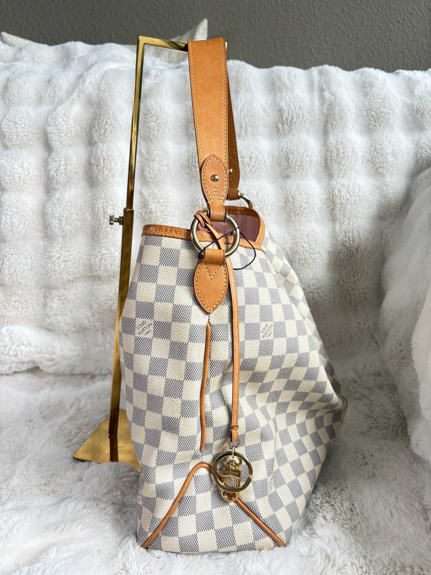 -Sold- Louis Vuitton Delightful MM Damier Azur „Rose Ballerine“ – Hobo Bag